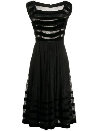 A.N.G.E.L.O. Vintage Cult 1950s Sheer Panelled Lace Dress - Farfetch
