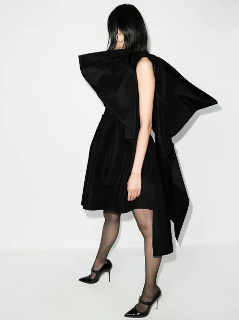 Carolina Herrera one shoulder bow detail mini dress P2011N536SFA - 1