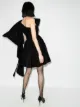Carolina Herrera one shoulder bow detail mini dress