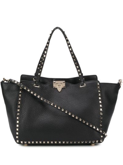 valentino medium rockstud leather tote