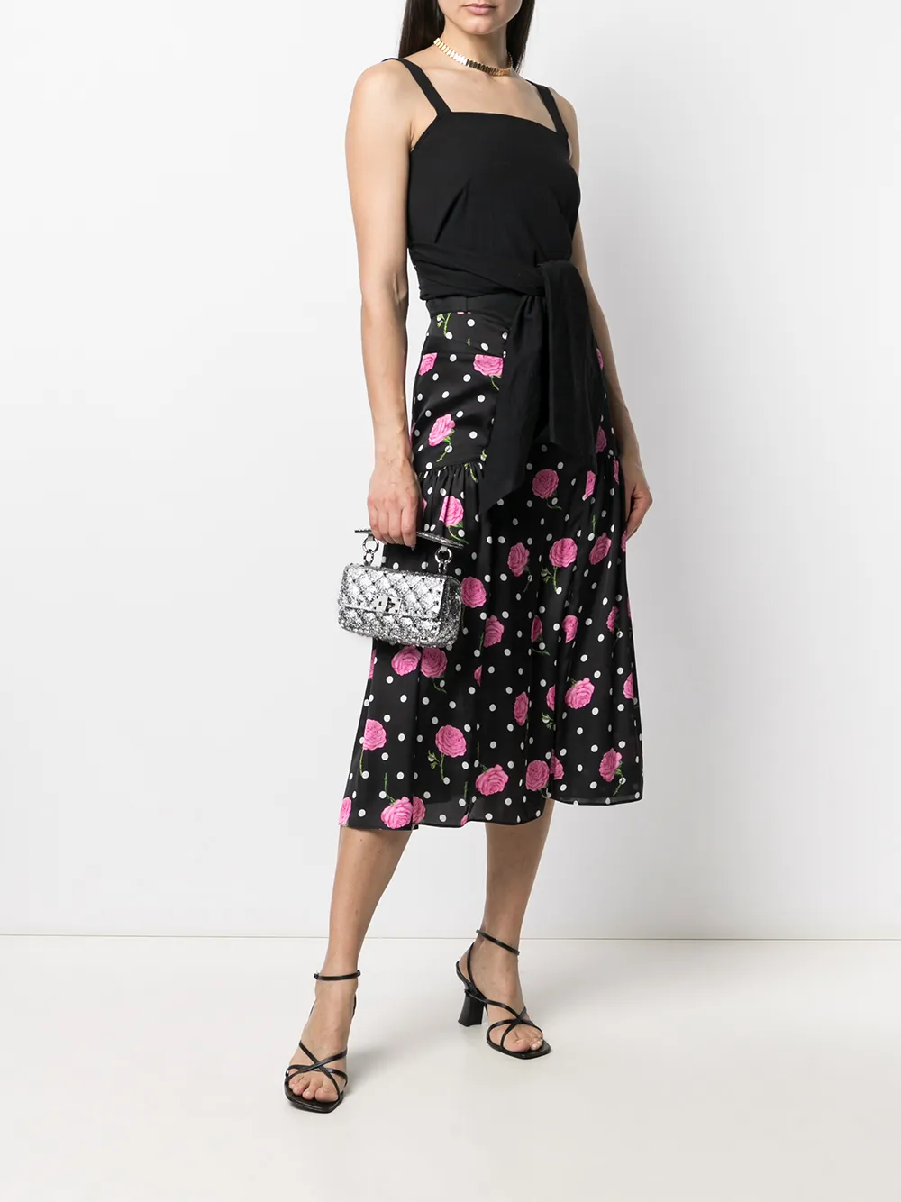 фото Valentino garavani мини-сумка rockstud spike с блестками