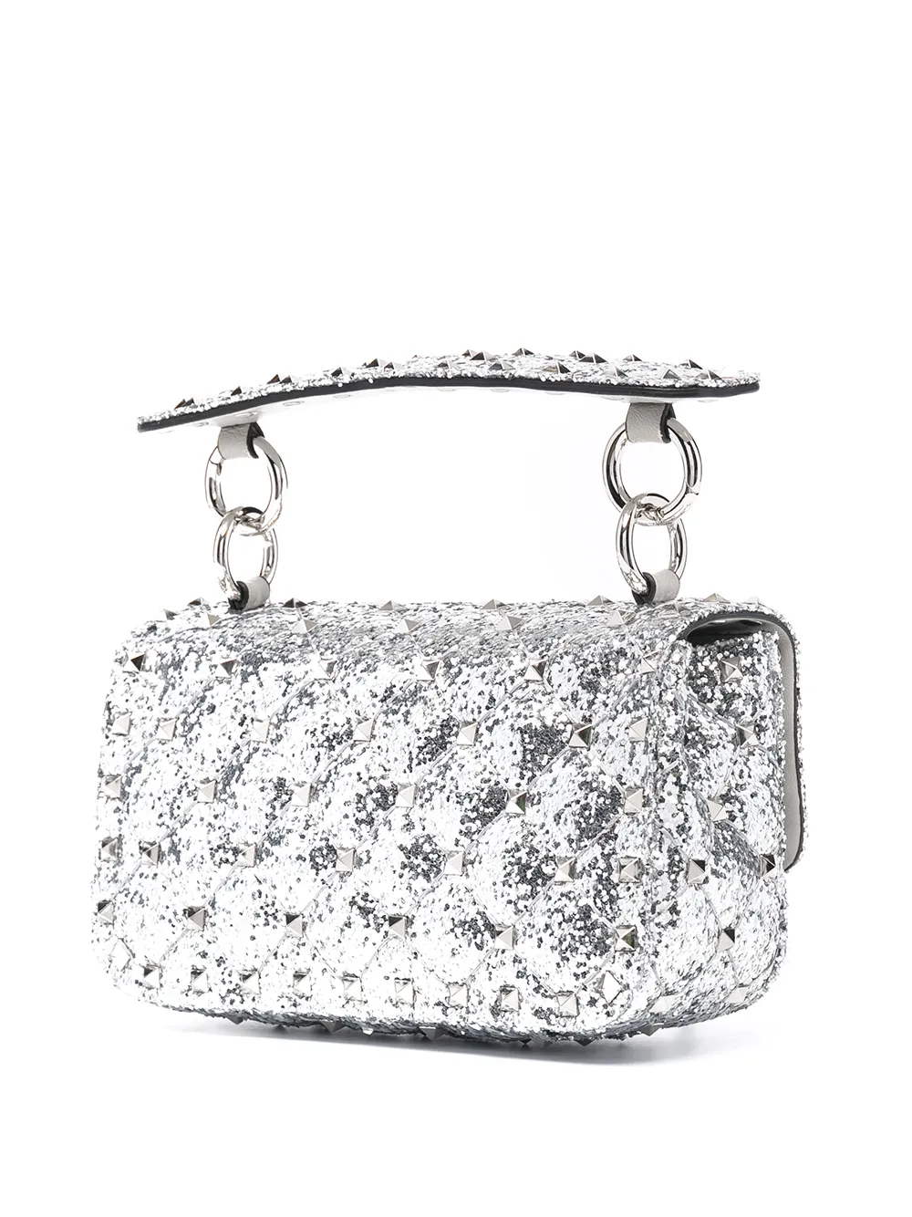 фото Valentino garavani мини-сумка rockstud spike с блестками
