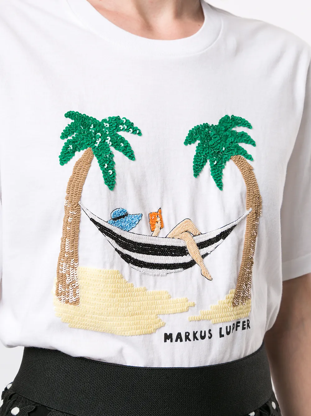 фото Markus lupfer футболка с логотипом и пайетками