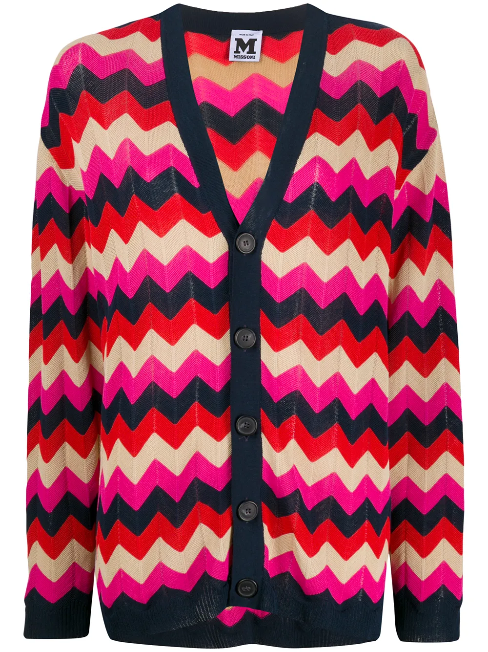 M Missoni кардиган оверсайз с узором зигзаг