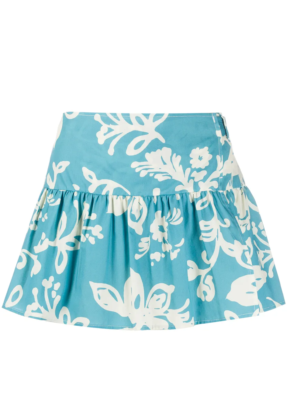 Red Valentino Hawaii Print Skorts In Blue