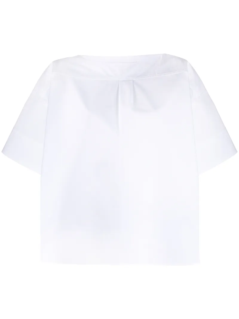 See By Chloé Oversized Round-neck Blouse In White