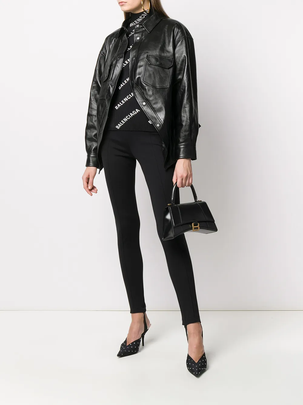 Balenciaga Hourglass kleine tas - Zwart
