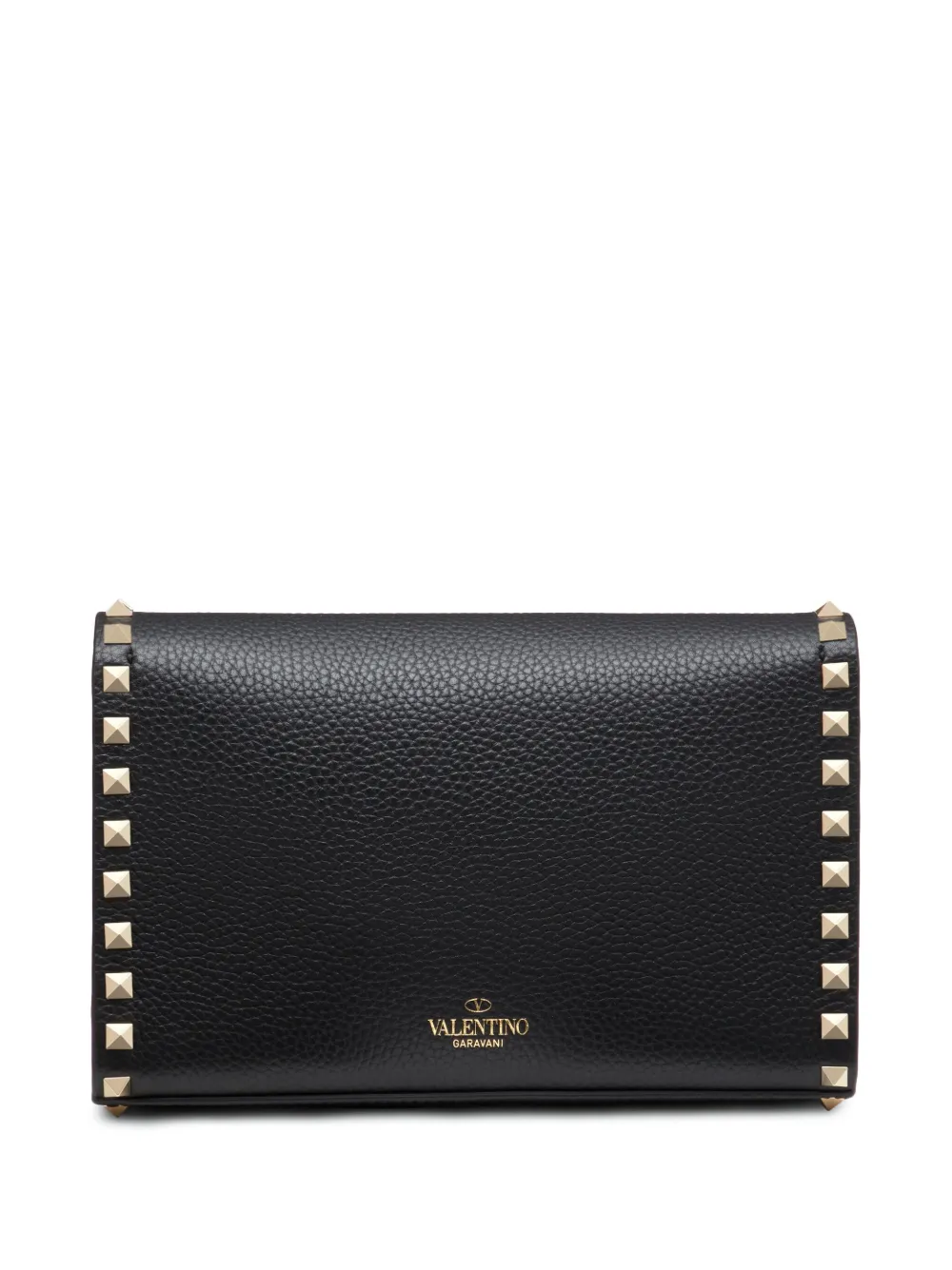 Shop Valentino Small Rockstud Leather Crossbody Bag In Black