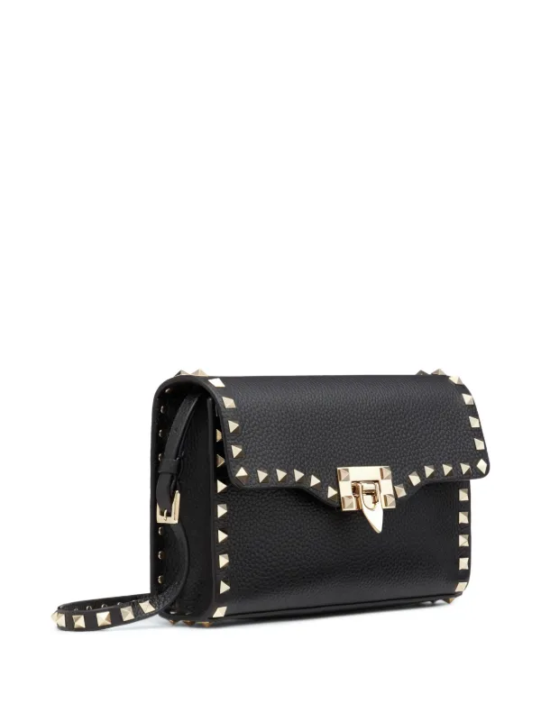 送関込★VALENTINO★ロックスタッズ ショルダーバッグ★BLACK Valentino Garavani ロックスタッズ ショルダーバッグ S