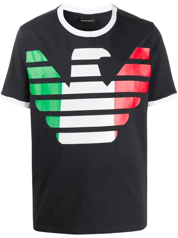 emporio armani logo crew t shirt