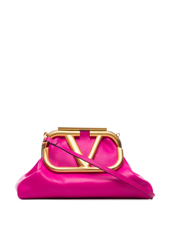 pink gold clutch
