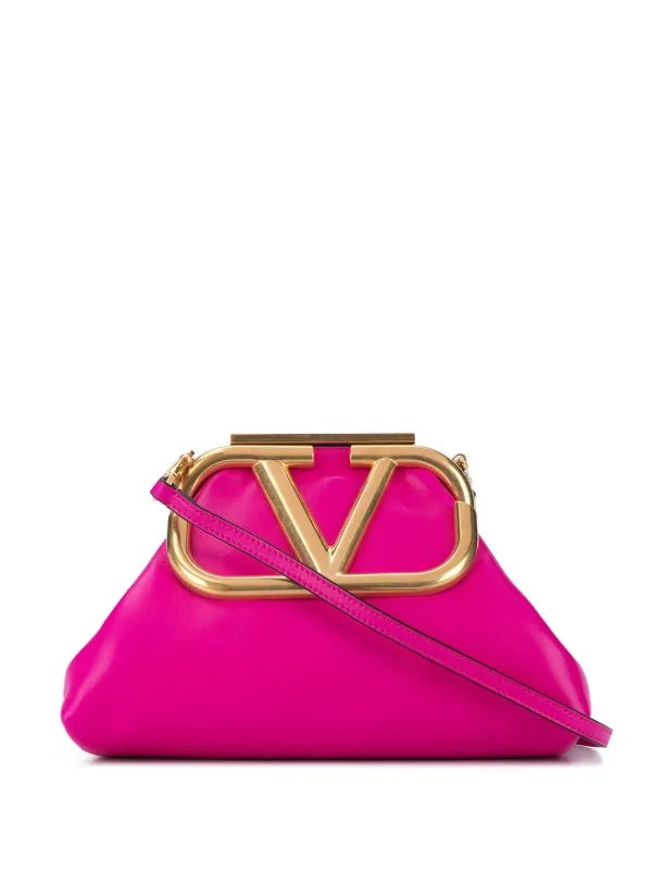 magenta clutch bag