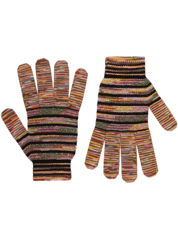 Shop Black Green Missoni Crochet Knit Gloves With Express Delivery Farfetch