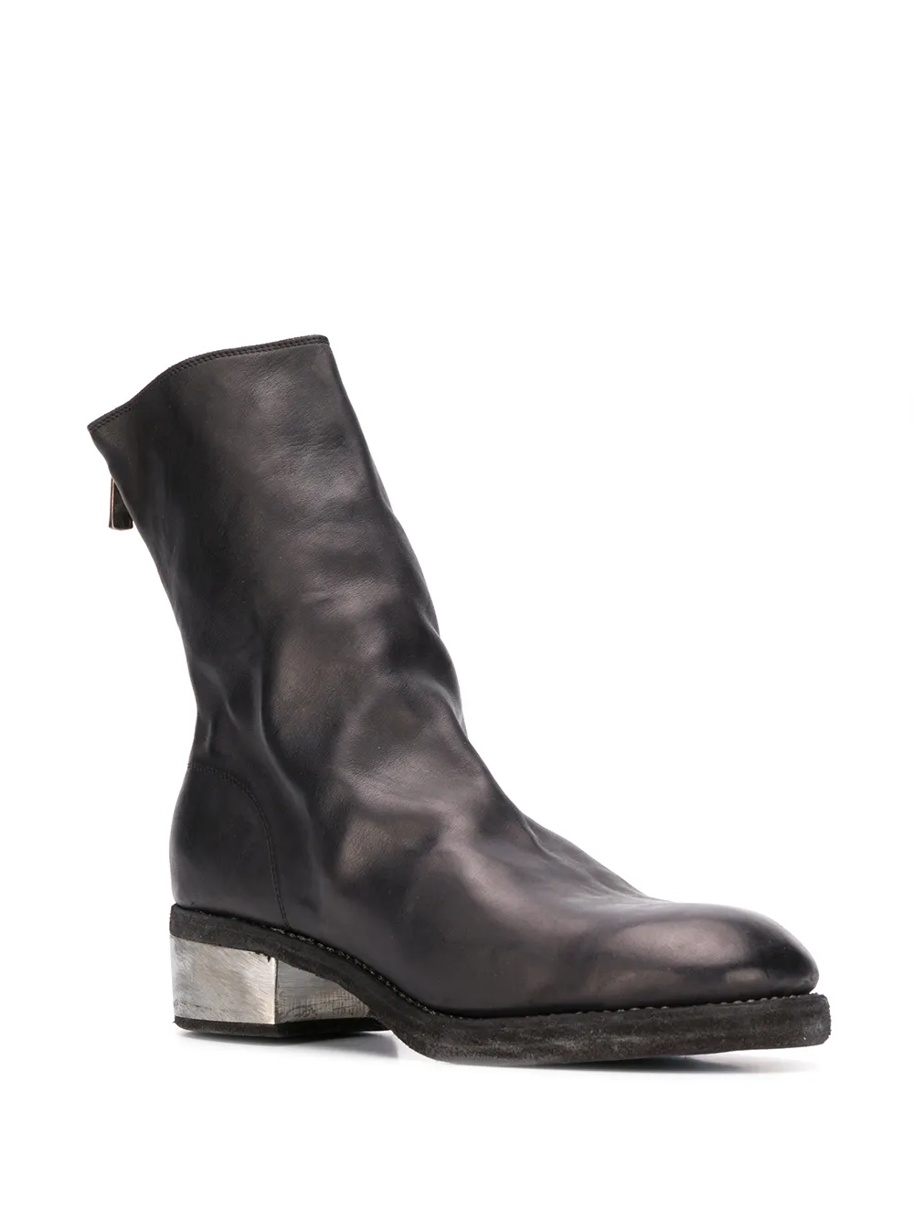 Guidi Laarzen met metalen hak - Zwart