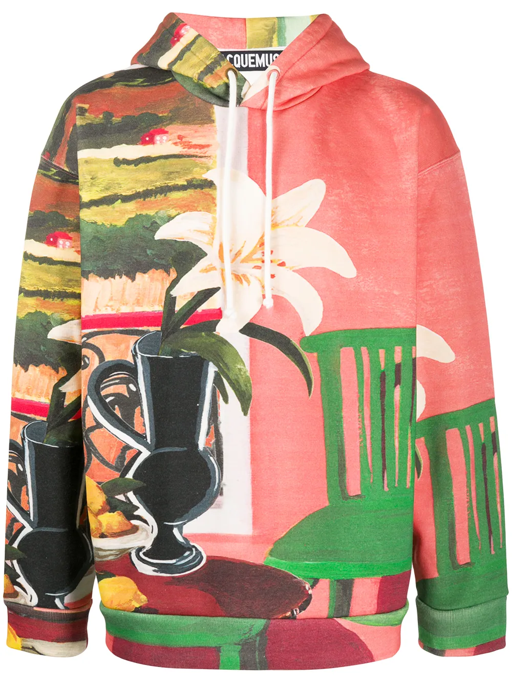 Shop Jacquemus Matisse Print Hoodie In Orange