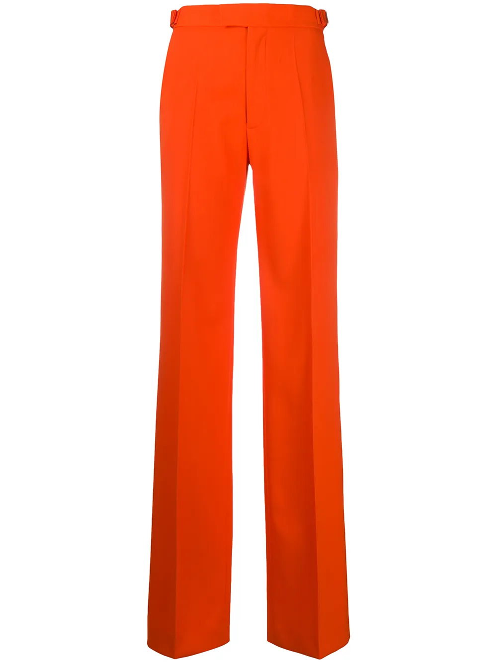 orange high waisted trousers