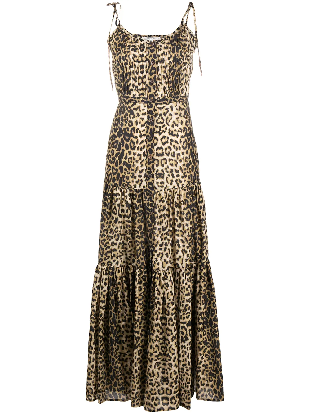 Veronica Beard Leopard Print Maxi Dress In Neutrals