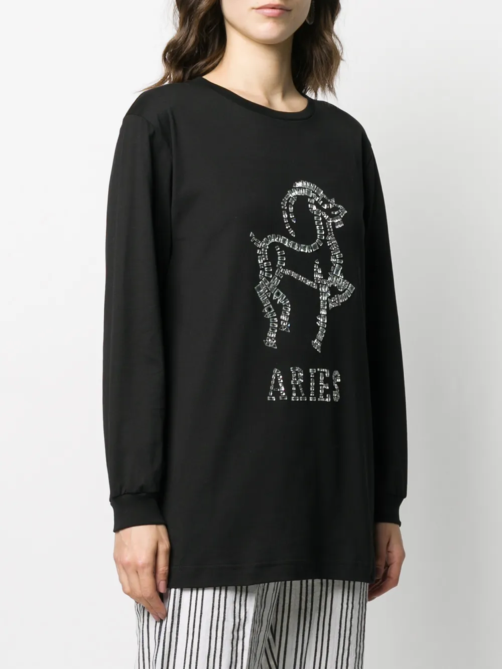Alberta Ferretti Trui verfraaid met kristallen Zwart