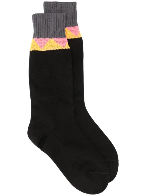 Prada chevron stripe ankle socks