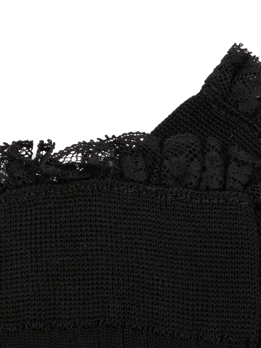  Prada Lace Trim Knee-length Socks - Black 