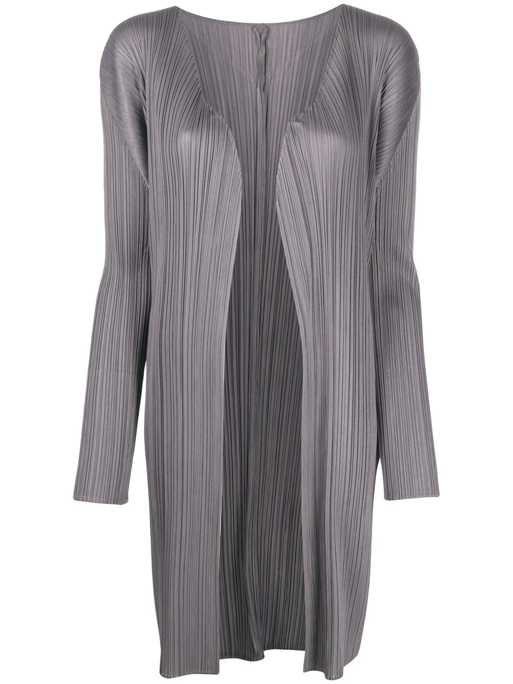 фото Pleats please issey miyake длинный кардиган с микроплиссировкой