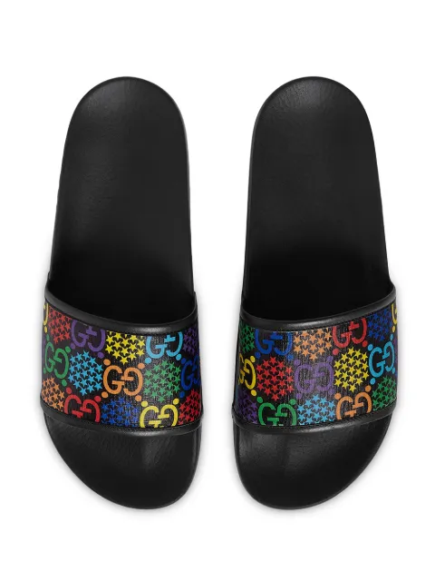 psychedelic gucci slides