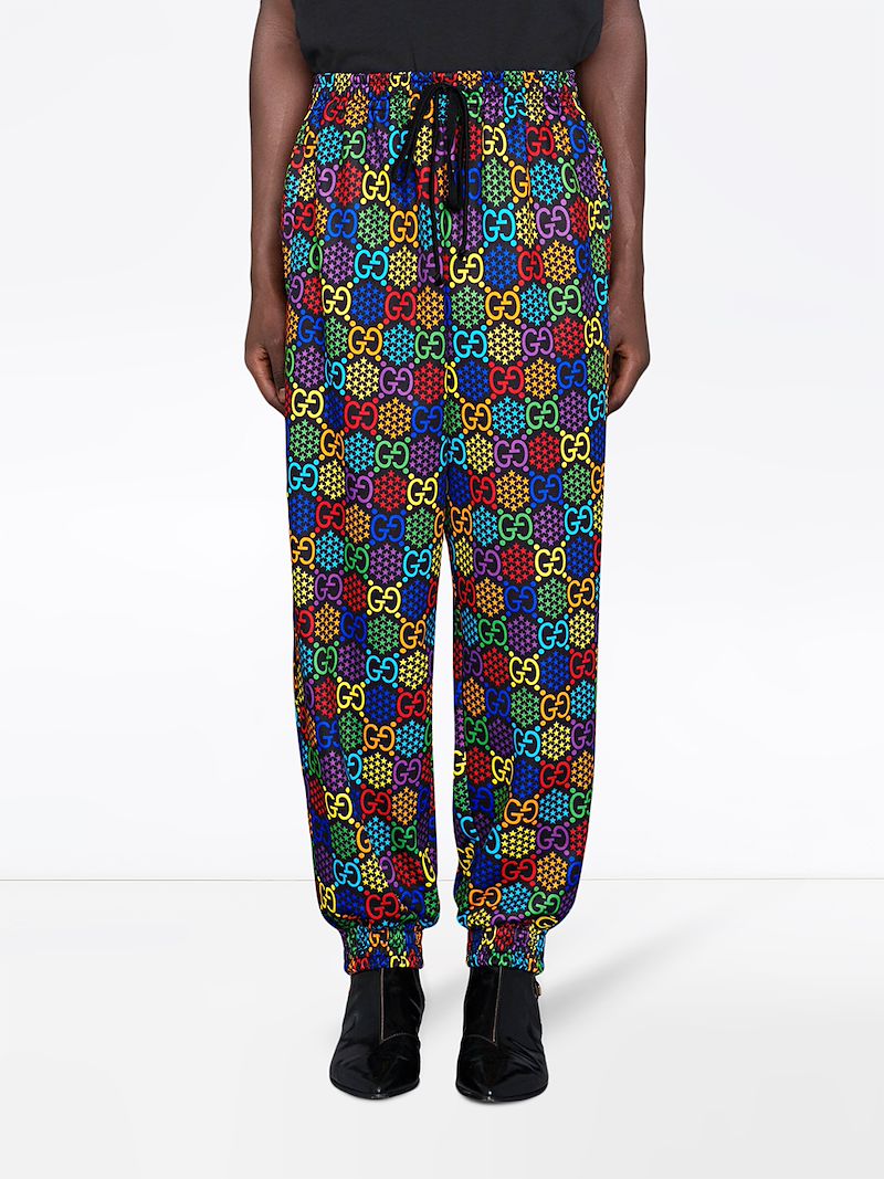 Gucci Loose Gg Psychedelic Print Jogging Pant In Black | ModeSens