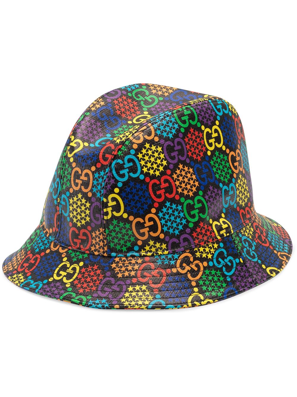 Gucci Gg Psychedelic Fedora Hat In Black