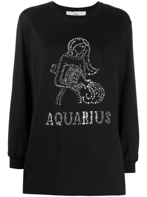 Alberta Ferretti Aquarius crystal embellished T-shirt