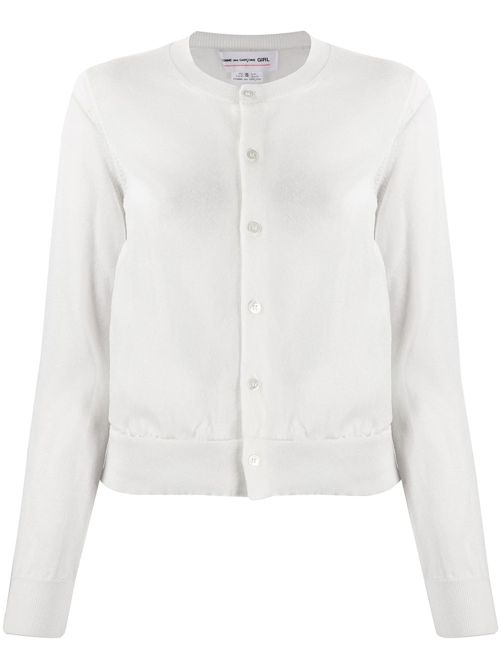 

Comme Des Garçons Girl cárdigan ligero con botones - Blanco