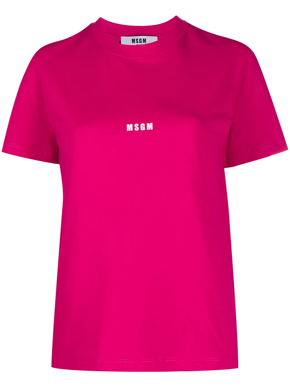 Msgm Logo Print T-shirt In Pink