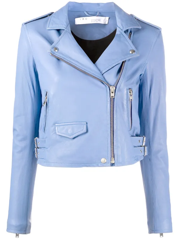 iro light blue leather jacket