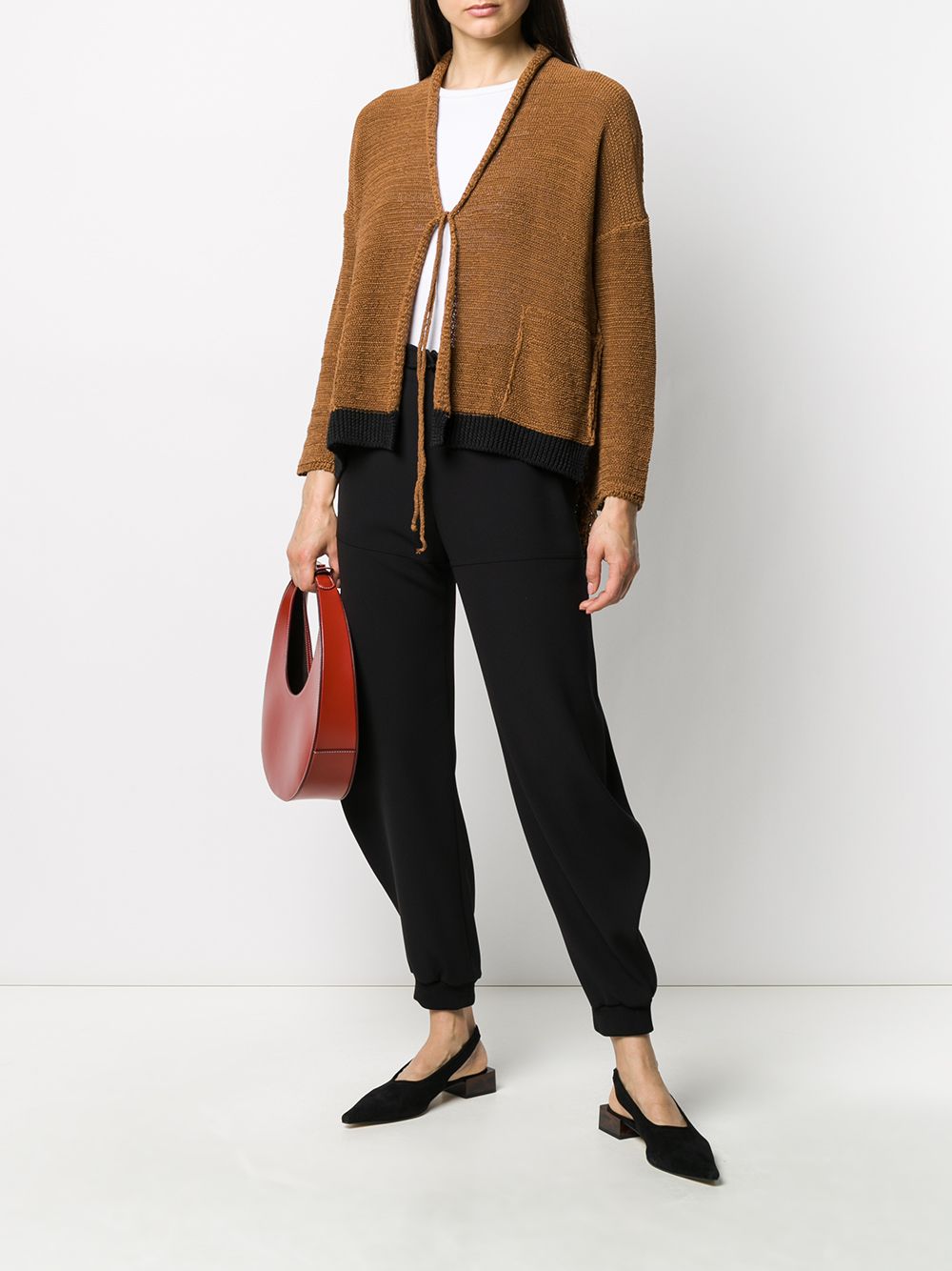 фото Pierantoniogaspari front-tied fitted cardigan