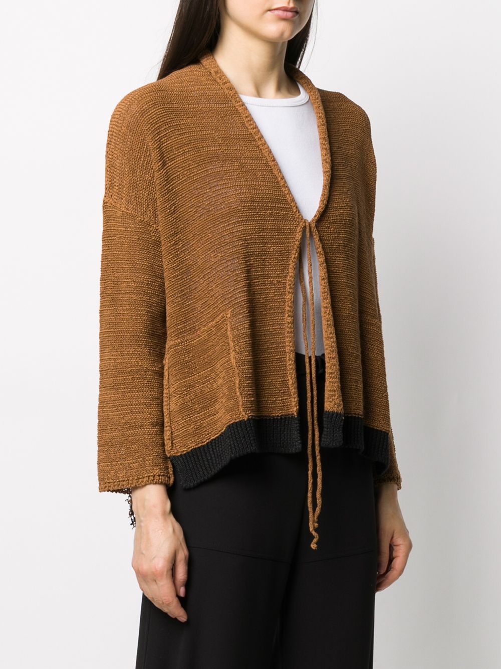 фото Pierantoniogaspari front-tied fitted cardigan