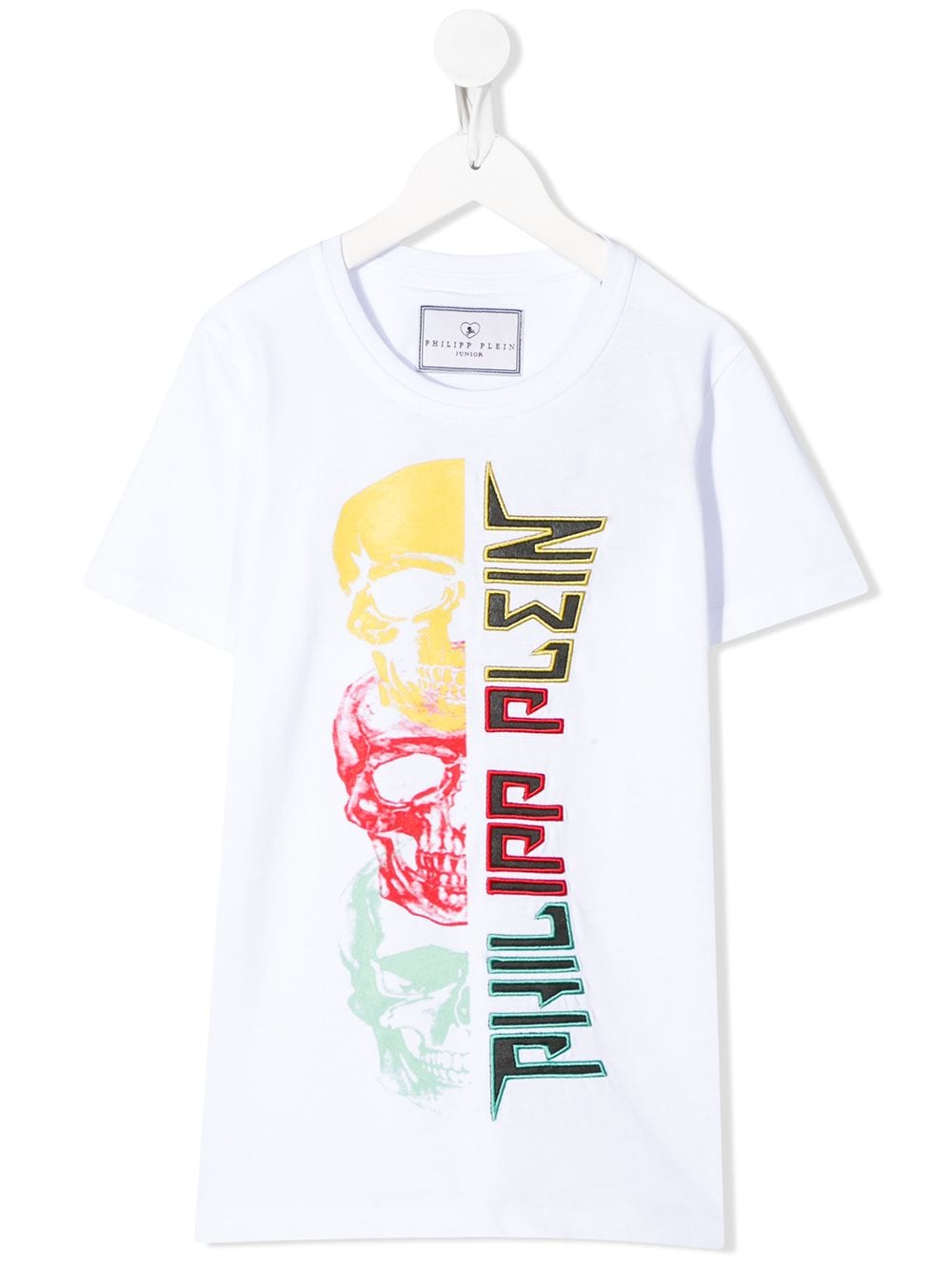 Philipp Plein Kids' Triple Skull T-shirt In White | ModeSens