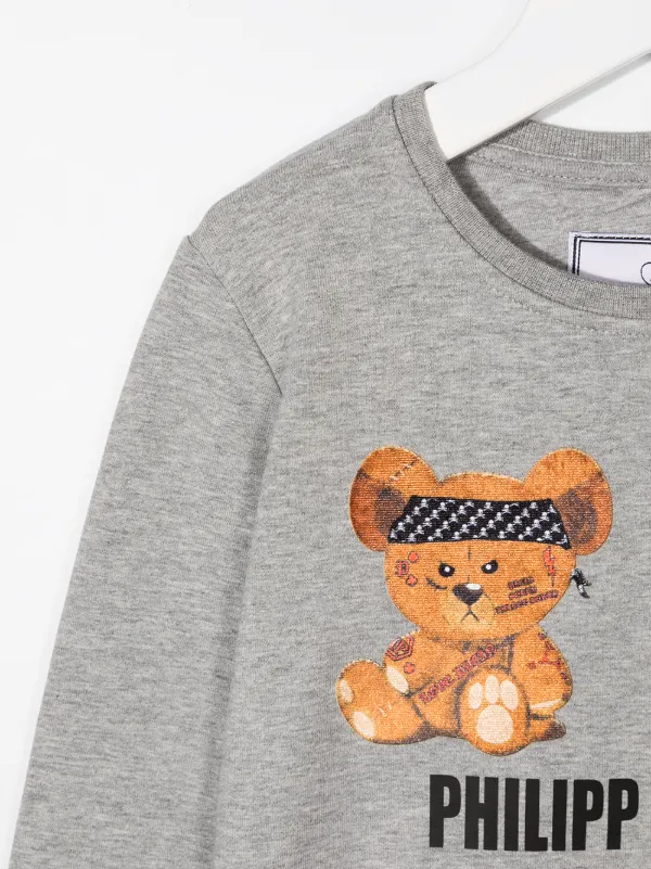 teddy bear print sweatshirt