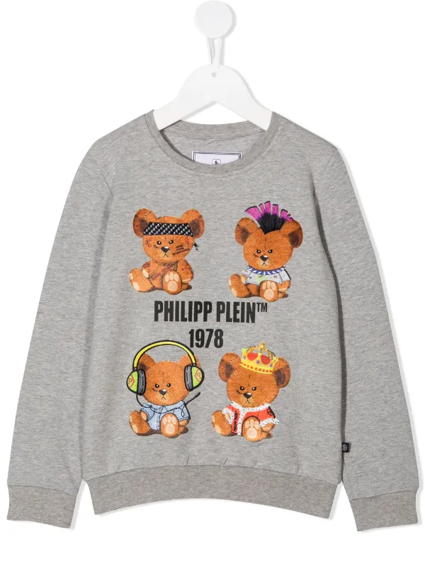 teddy bear print sweatshirt