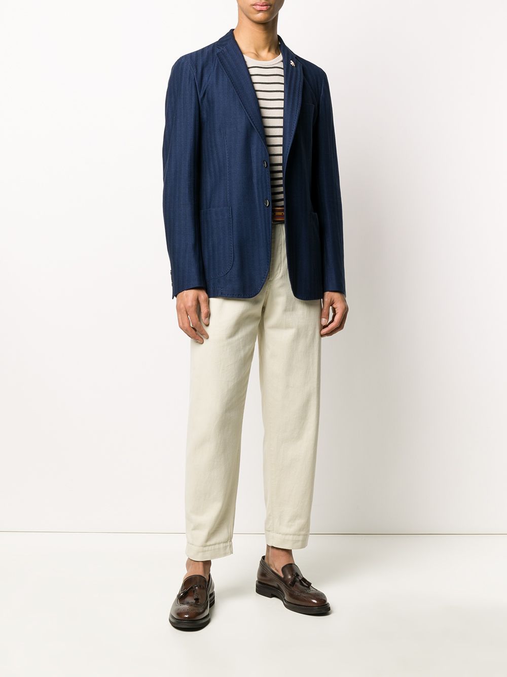 фото Tombolini striped tailored blazer