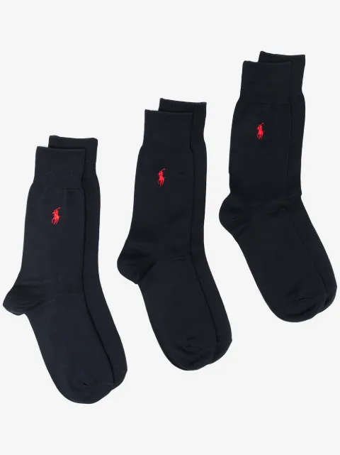 Polo Ralph Lauren logo-embroidered socks (pack of three)