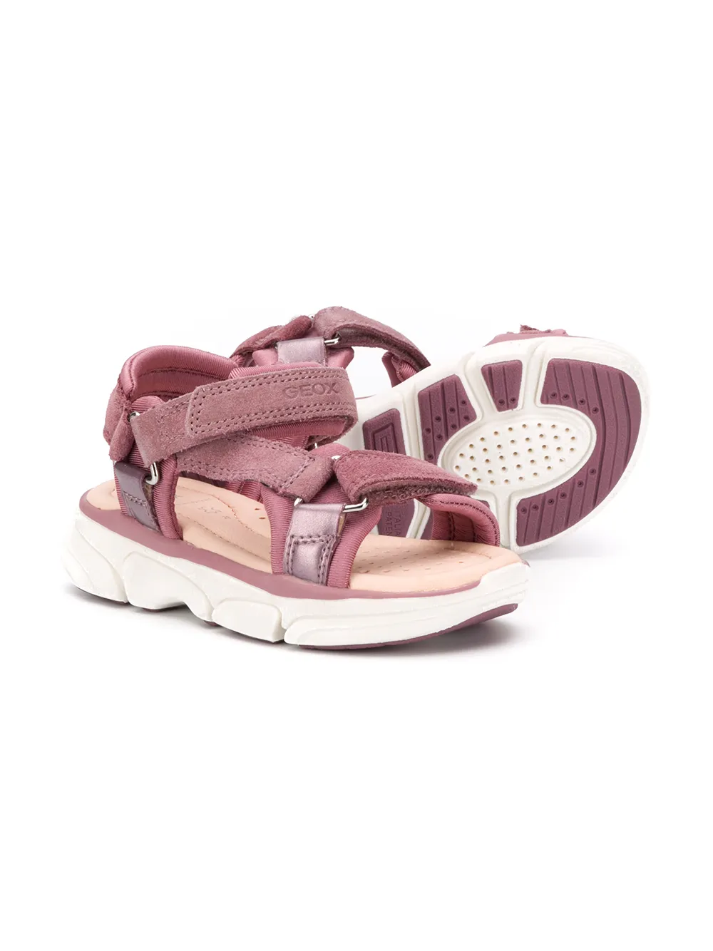 Geox Kids Sandalen met klittenband - Roze