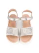 Geox Kids metallic touch strap sandals