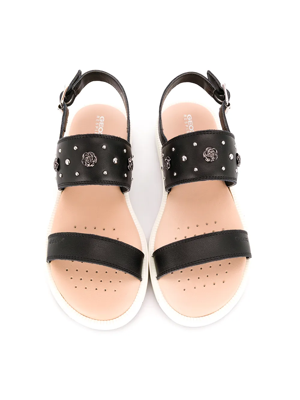 Geox Kids Sandalen met open neus Zwart