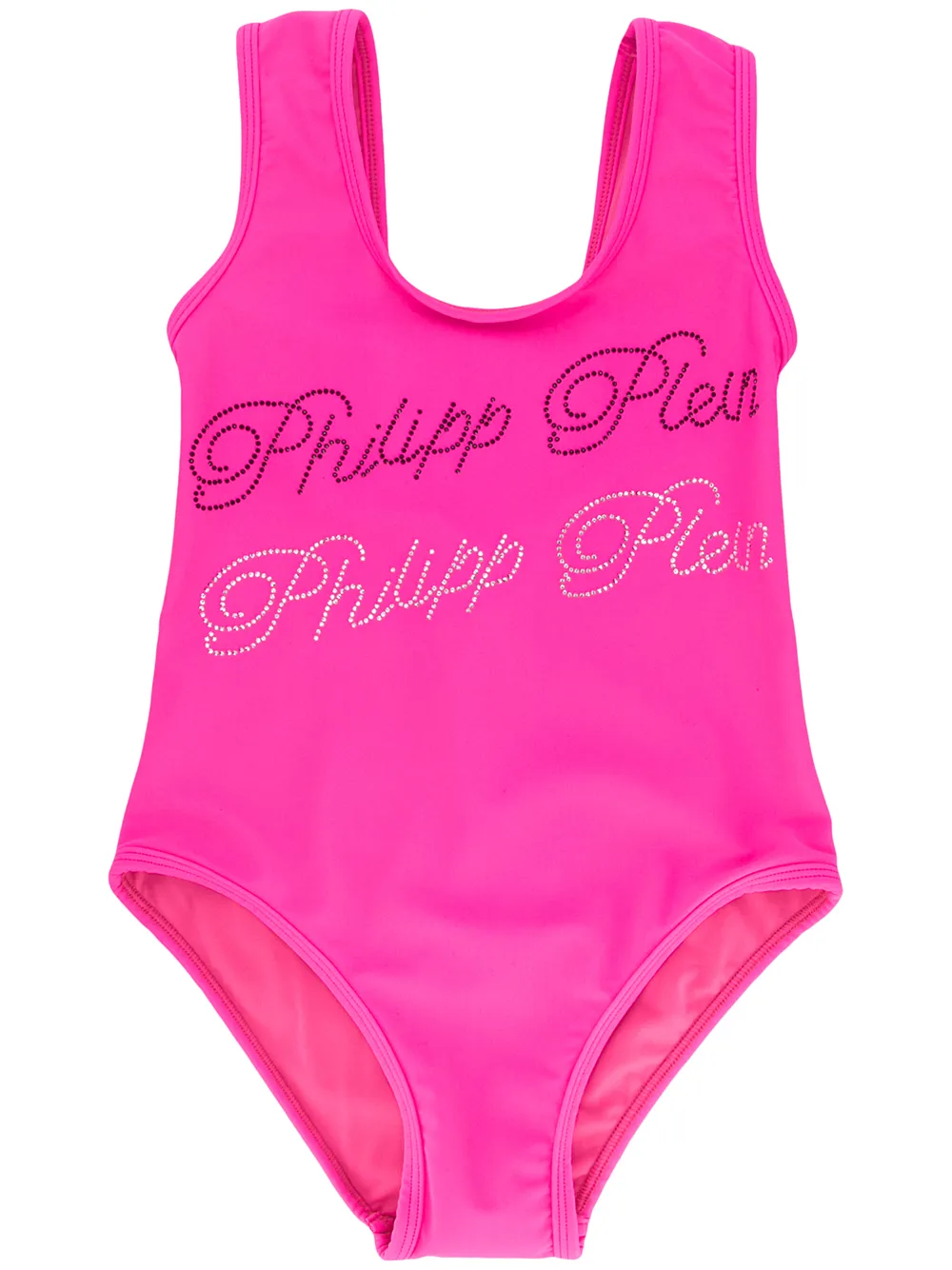 

Philipp Plein Junior shorts de playa con aplique del logo - Rosado