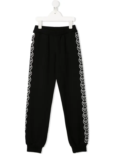 Philipp Plein بنطال رياضي بشريط بطبعة مونوغرام