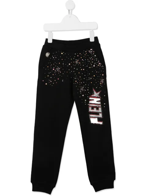 Philipp Plein Junior embellished logo track pants 