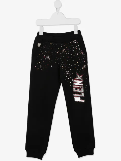 Philipp Plein Junior embellished logo track pants 