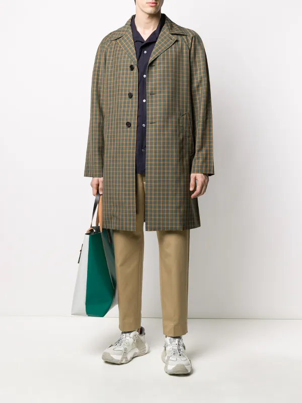 prada checked coat