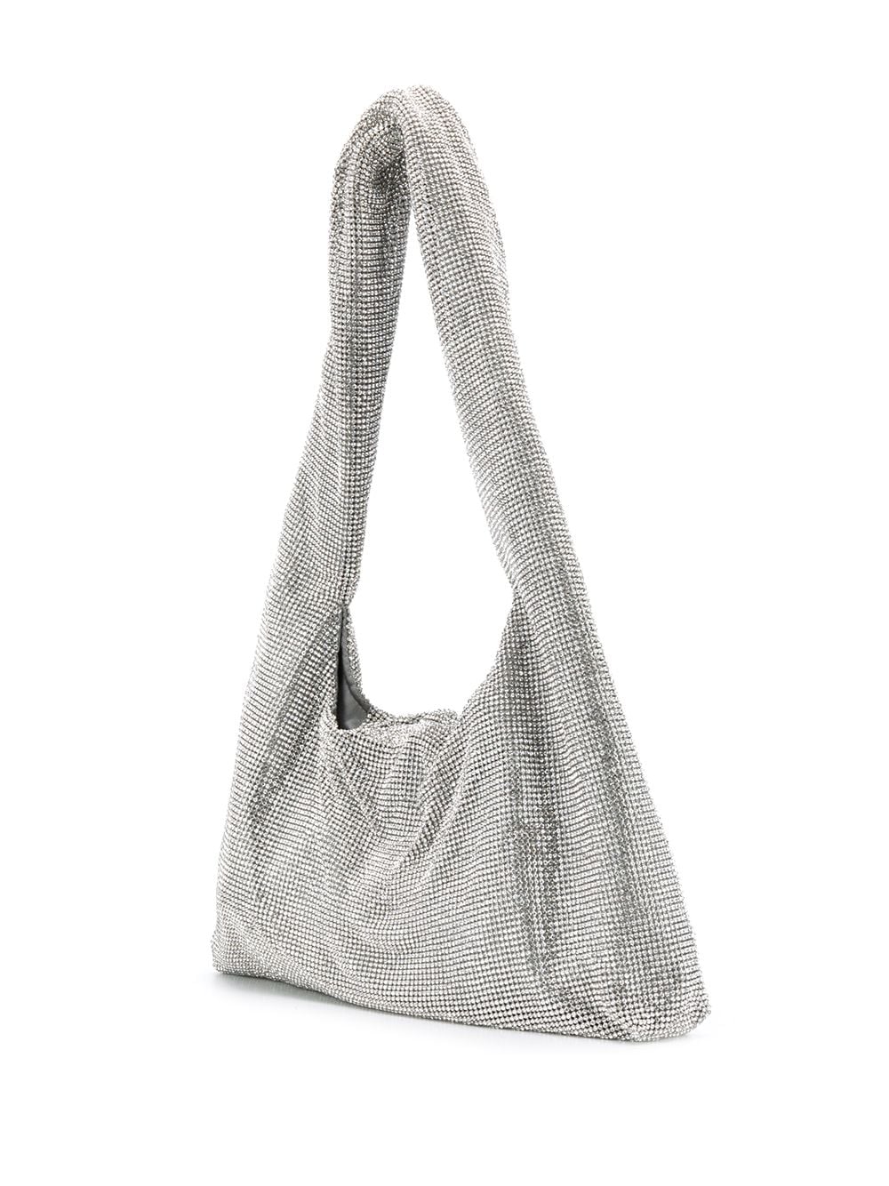 Shop Kara Crystal Mesh Tote Bag In Metallic
