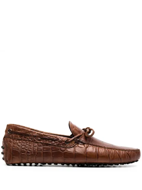 Tod's Gommino loafers met krokodillenleer-effect