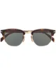 Image 1 of Eyewear by David Beckham half-frame wayfarer sunglasses
